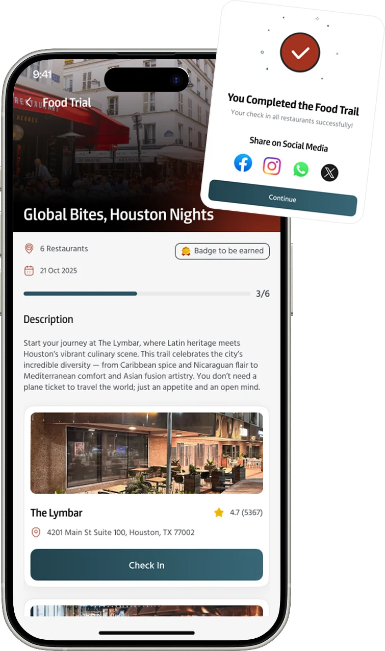 Food Trails App Interface